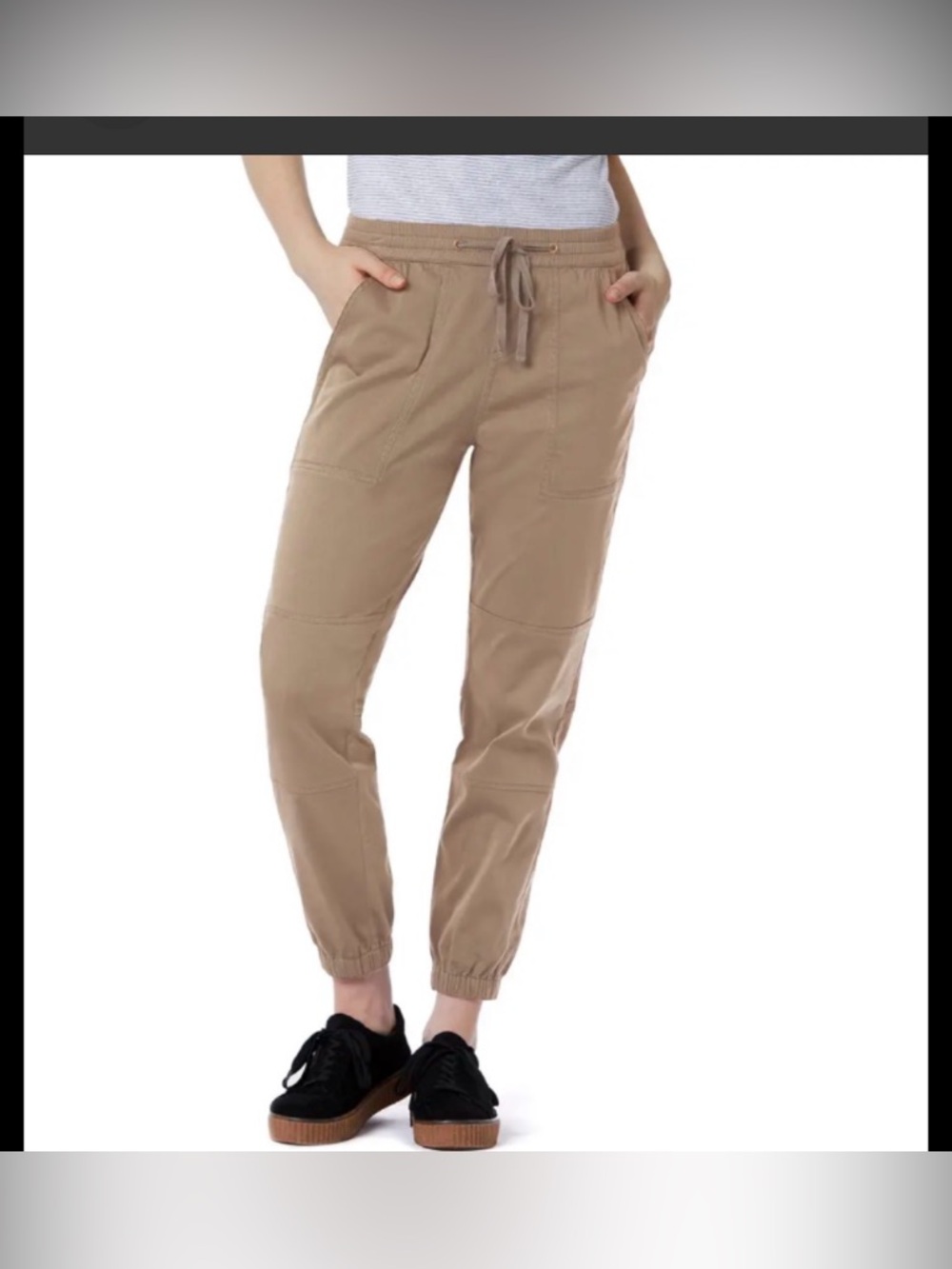 Supplies, women’s, khaki joggers, elastic waist, size XL